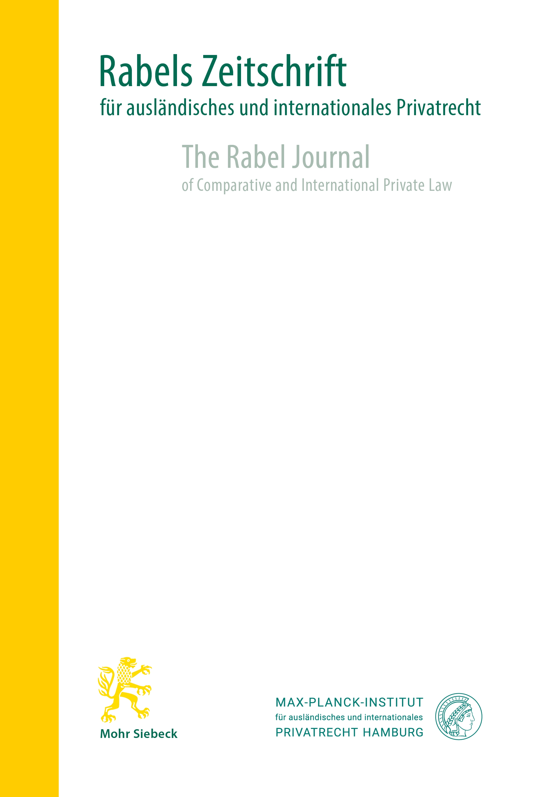 拉貝爾的外國和國際私法雜志
